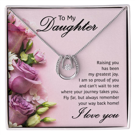 Lucky In Love Pendant Necklace For Daughter