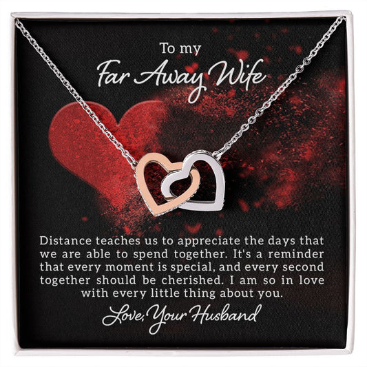 Interlocking Hearts Love Necklace For Wife