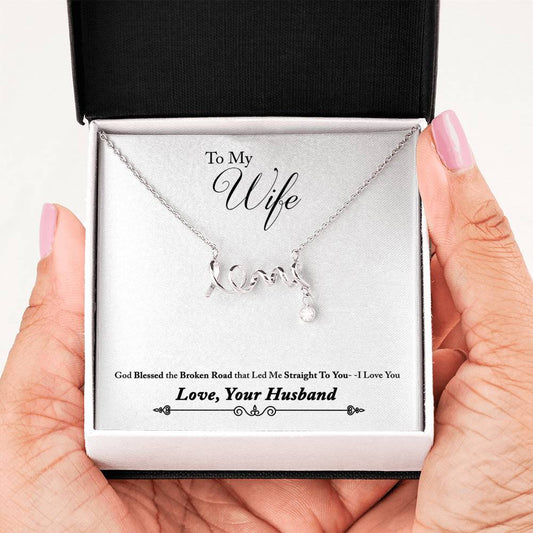 To My Wife 3D Love Pendant Necklaces