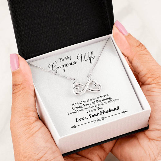 To My Gorgeous Wife, 3D Love Pendant Necklaces