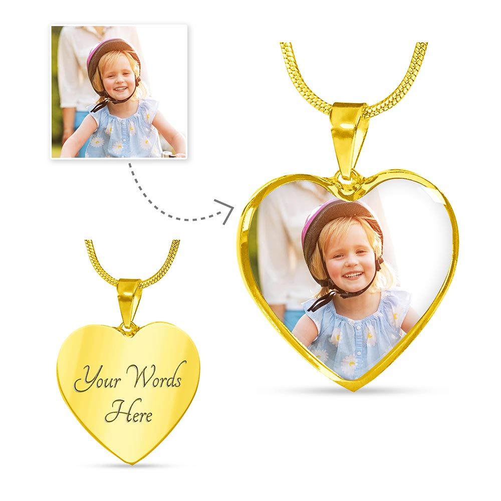 Customizable Heart Love Pendant Necklace (cj)