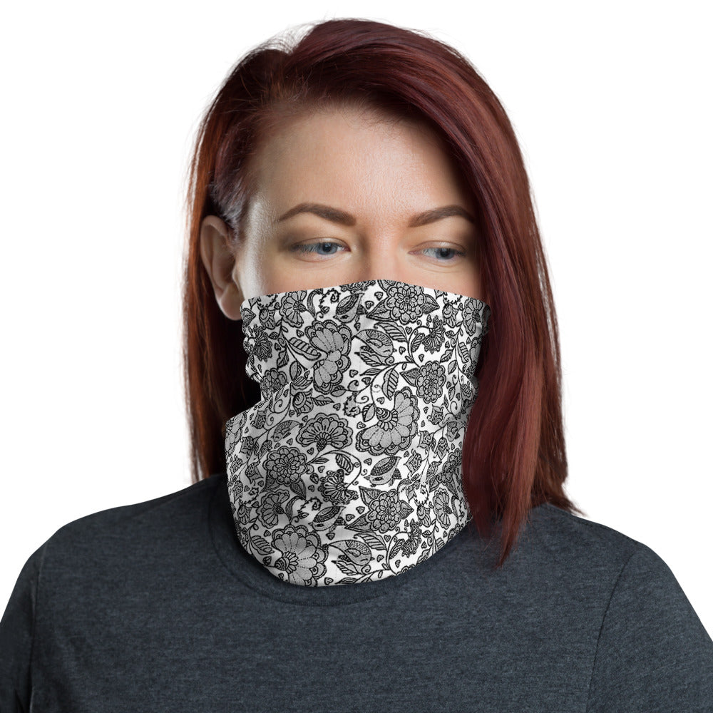 Floral Batik Neck Gaiter Mask