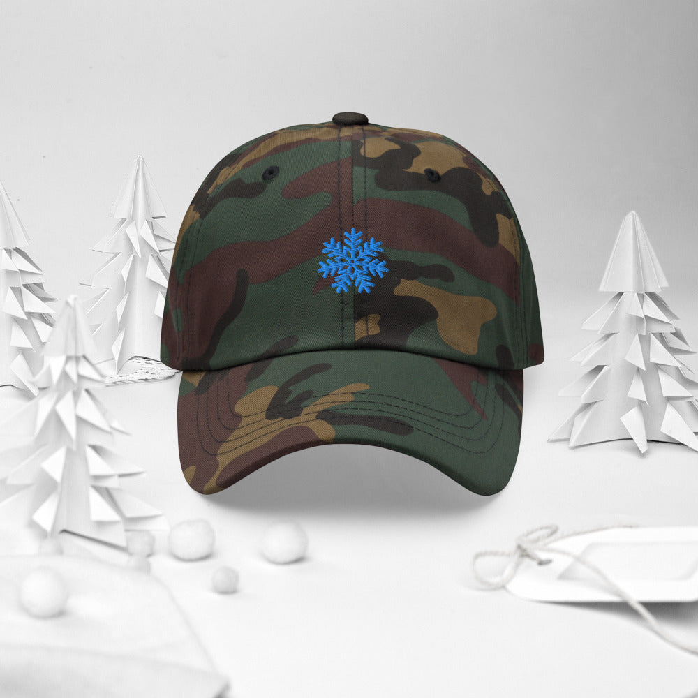 Snowflake embroidered caps