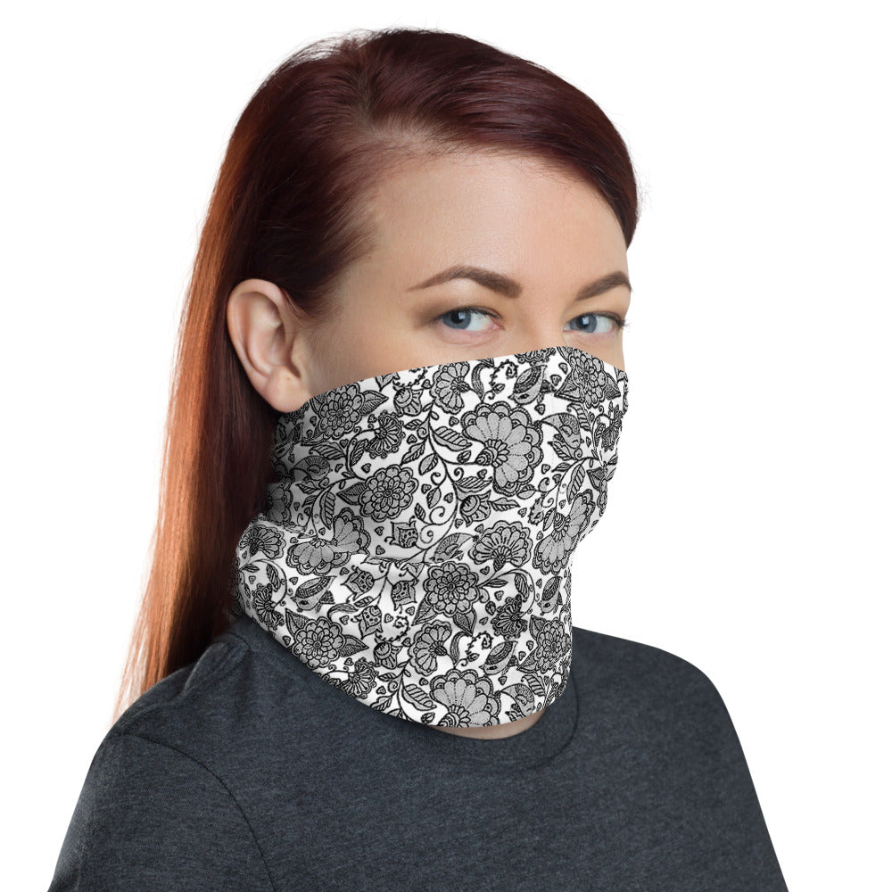 Floral Batik Neck Gaiter Mask