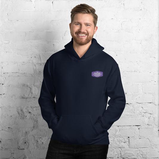 Coffee Lovers Hangout Embroidered Unisex Hoodie