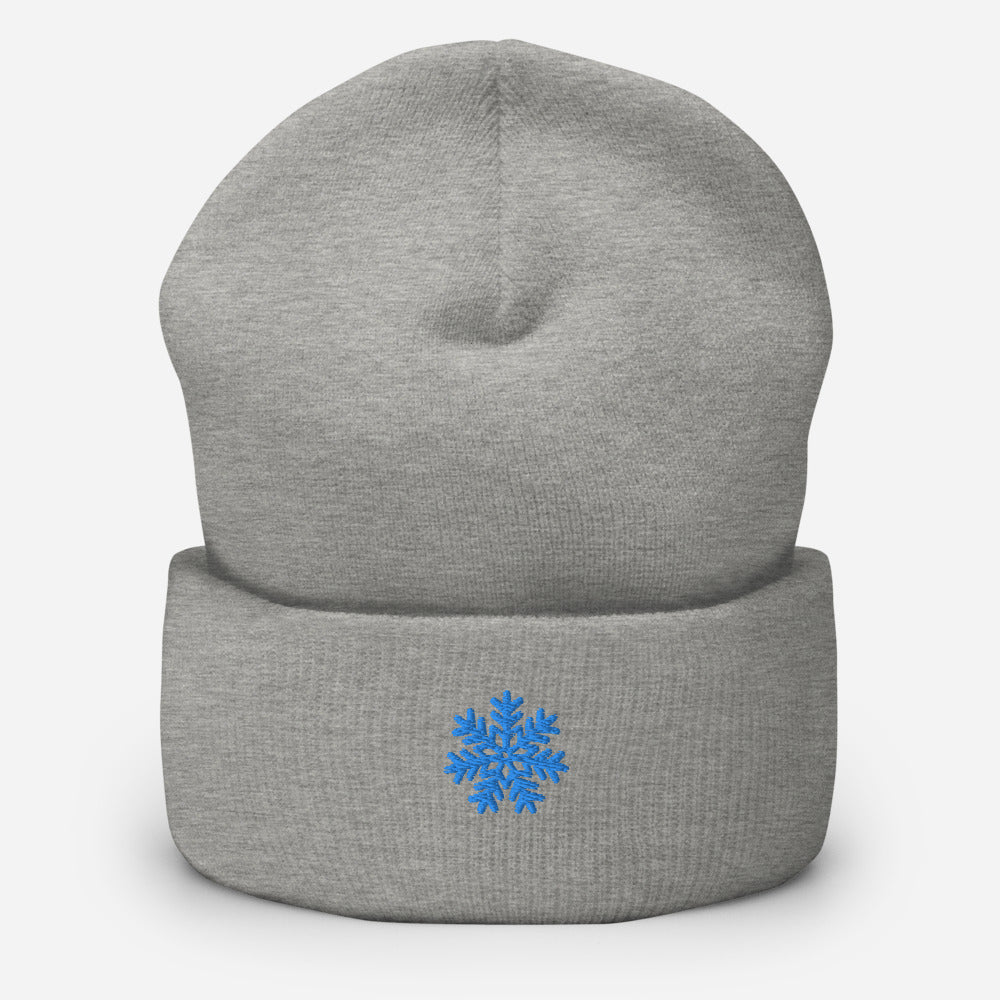 snowflake embroidered beanie