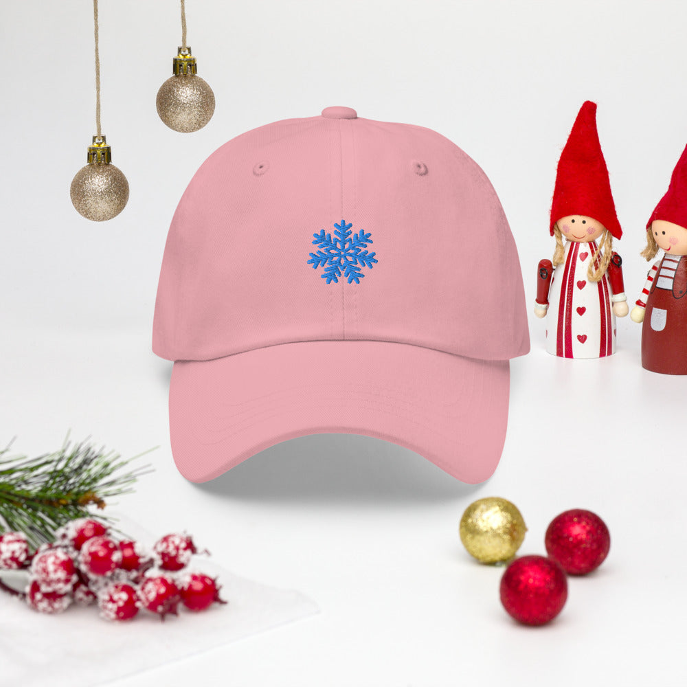 Snowflake embroidered cap Dad hat