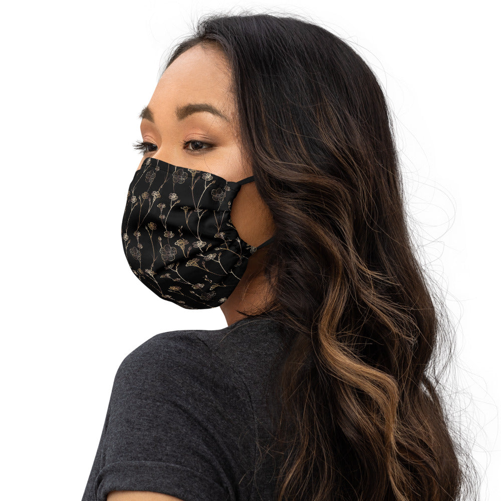 Black Daisy Premium Reusable face mask