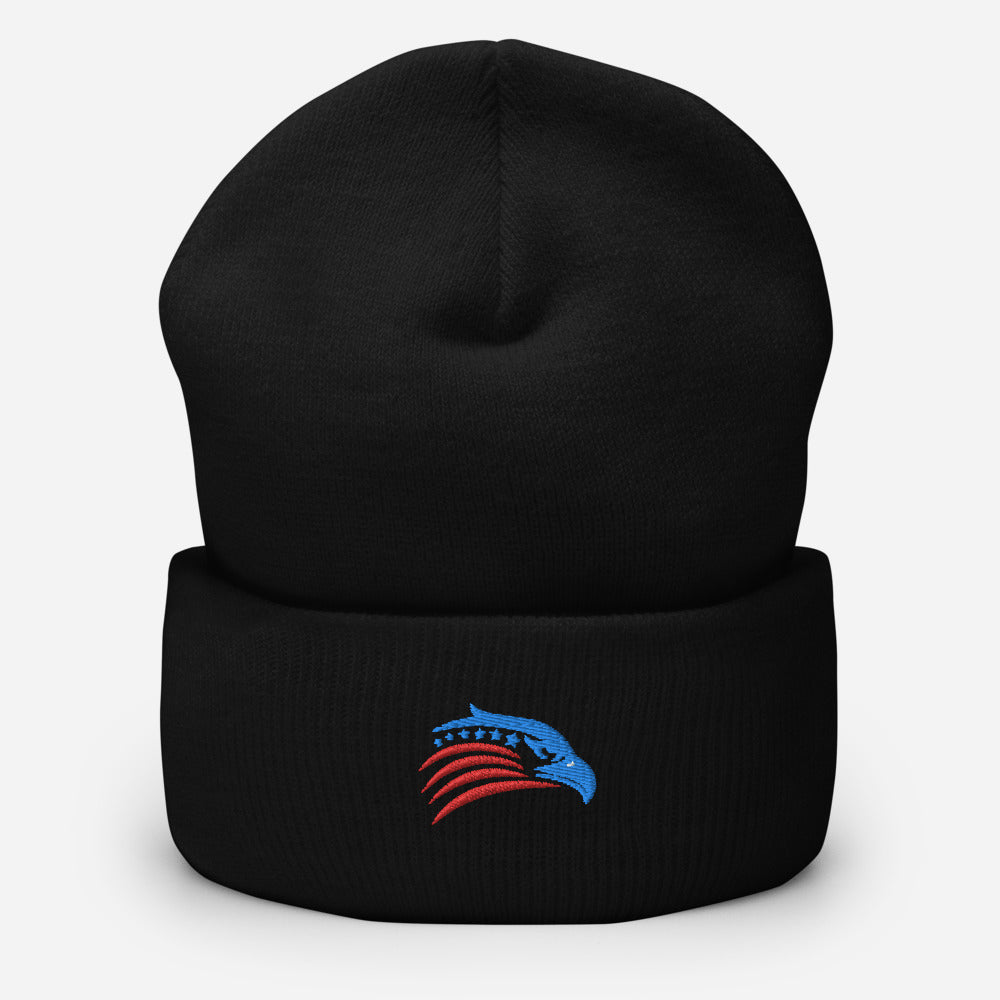 Patriot Eagle Embroidered Cuffed Beanie