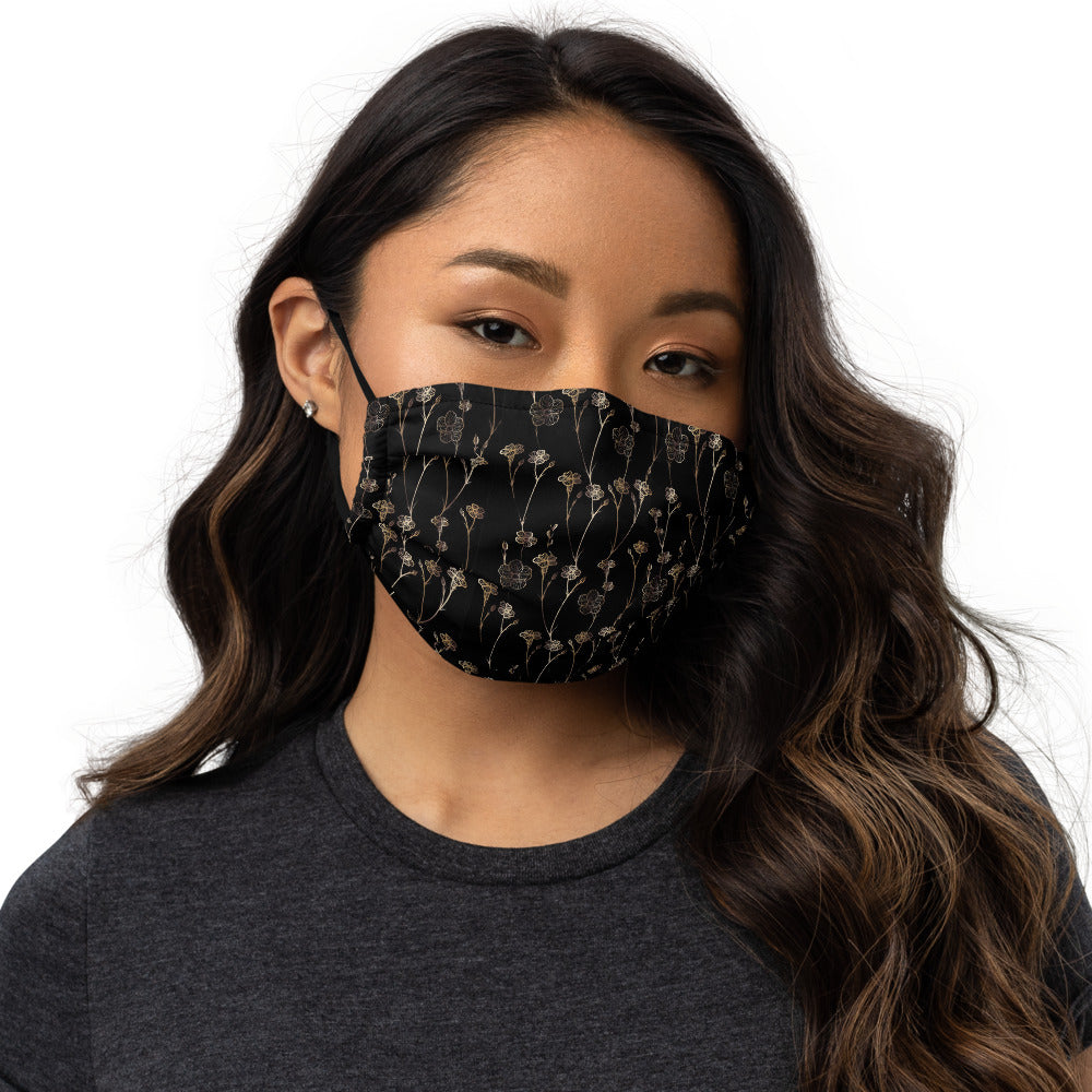 Black Daisy Premium Reusable face mask