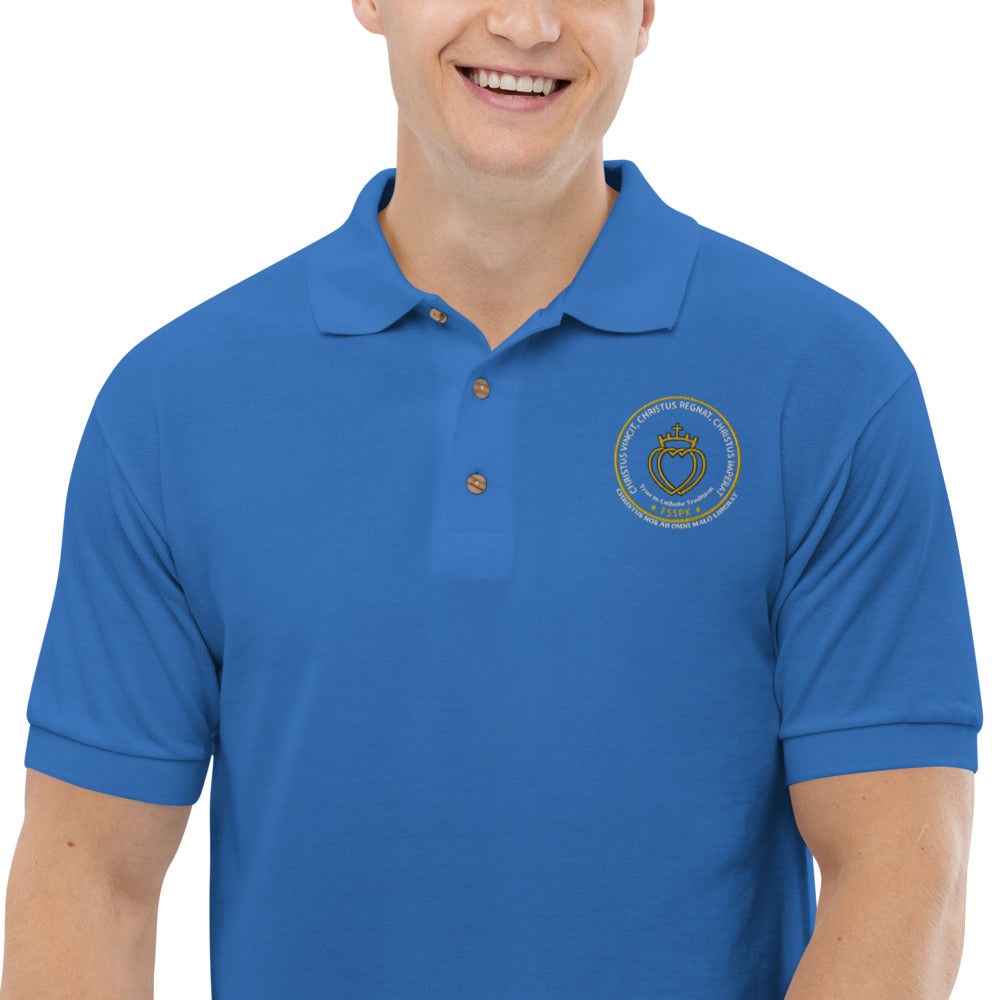 Catholic Tee Traditional Catholic Men Embroidered Polo Shirt