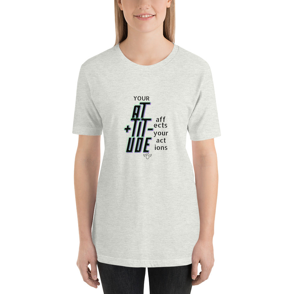 cotton t-shirt with quote on attitude