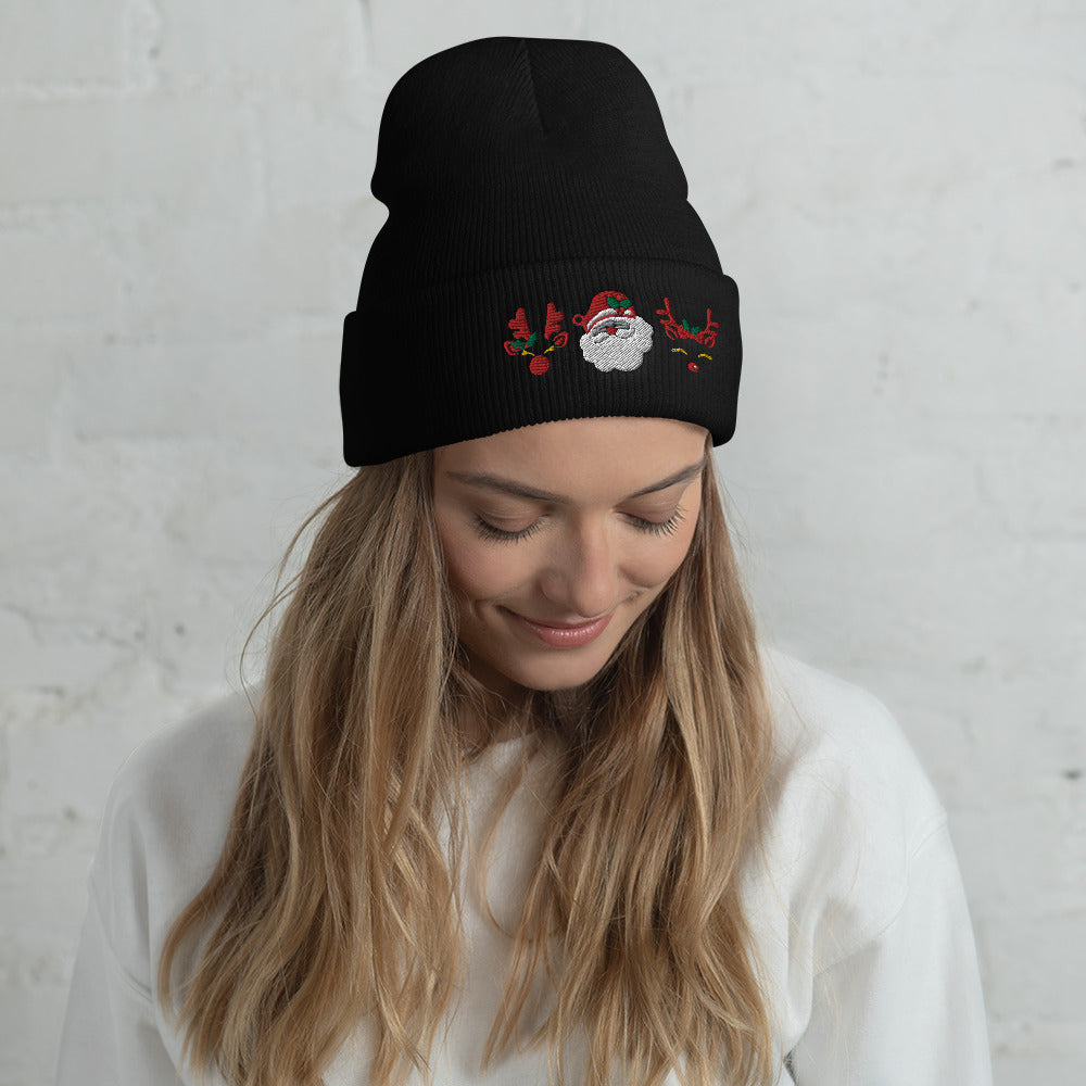 Santa Claus Embroidered Beanie