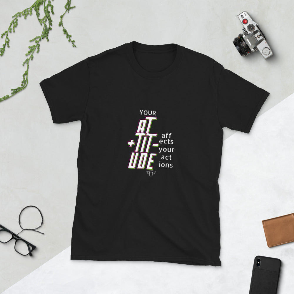 cotton t-shirt with quote on attitude