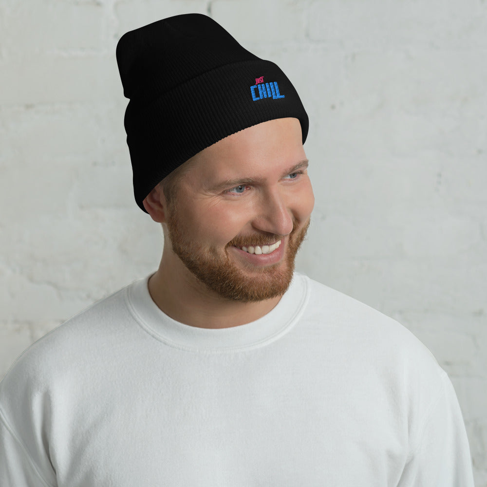 Just Chill Embroidered Cuffed Beanie 