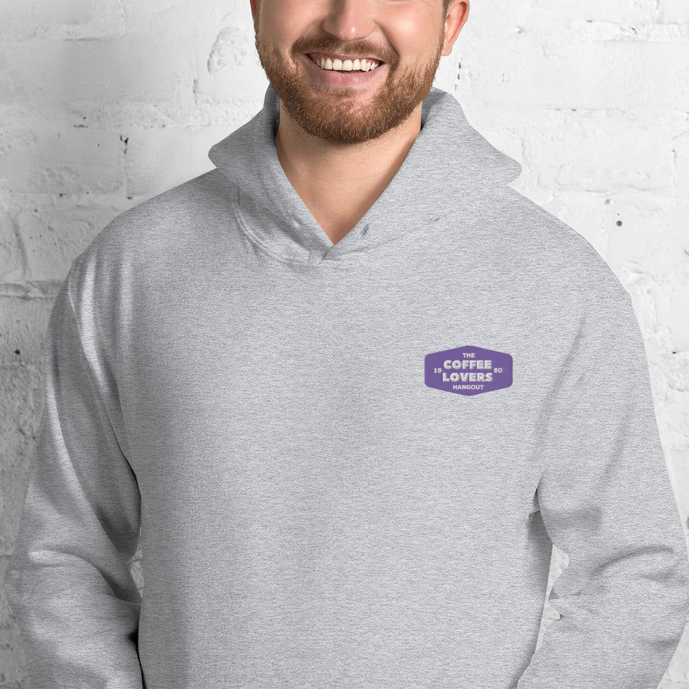 Coffee Lovers Hangout Embroidered Unisex Hoodie