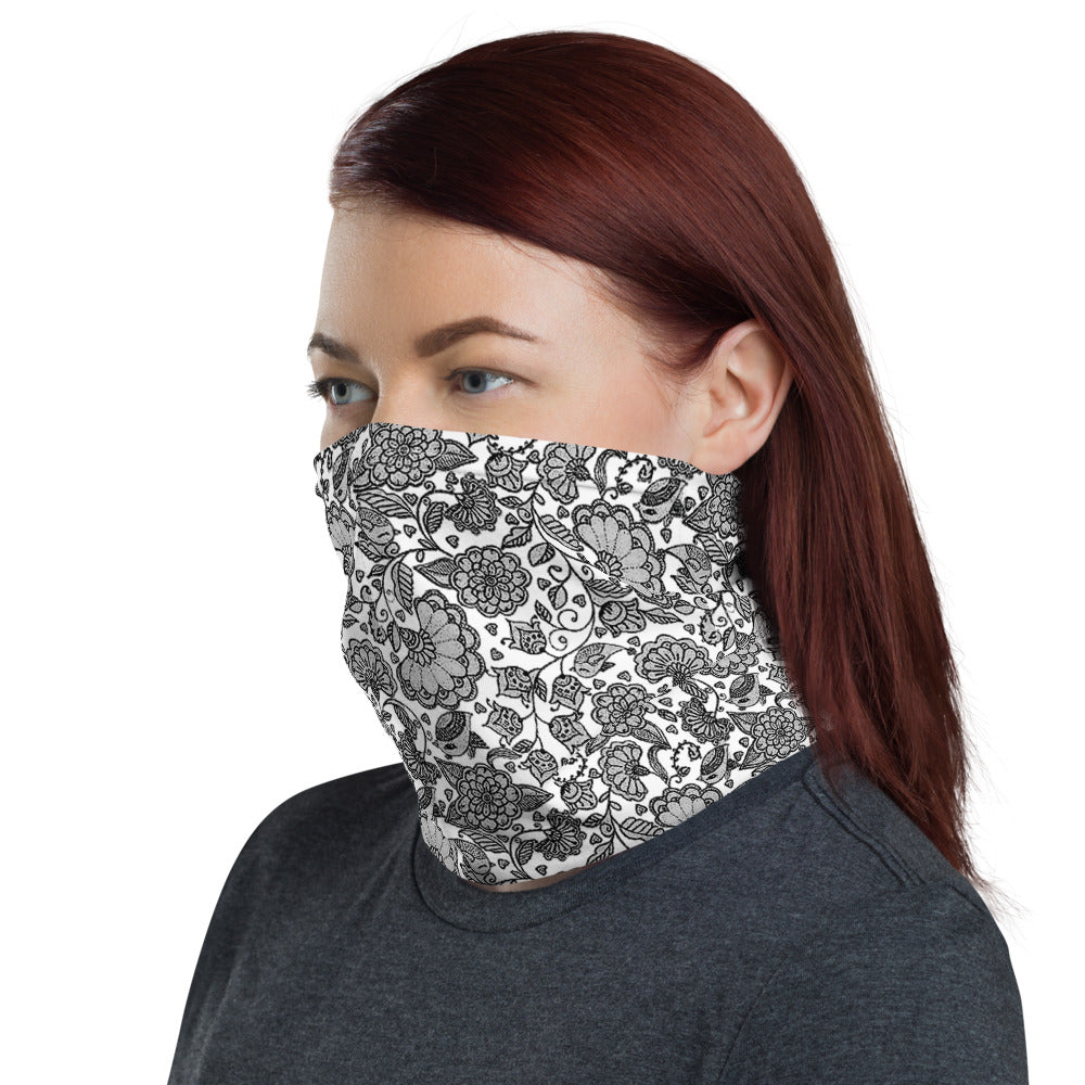 Floral Batik Neck Gaiter Mask