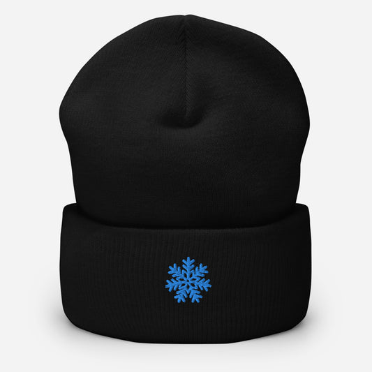 snowflake embroidered beanie
