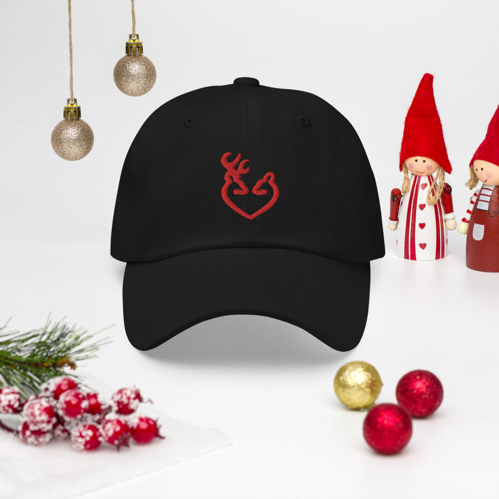 Reindeer Love Embroidered Cap Dad hat