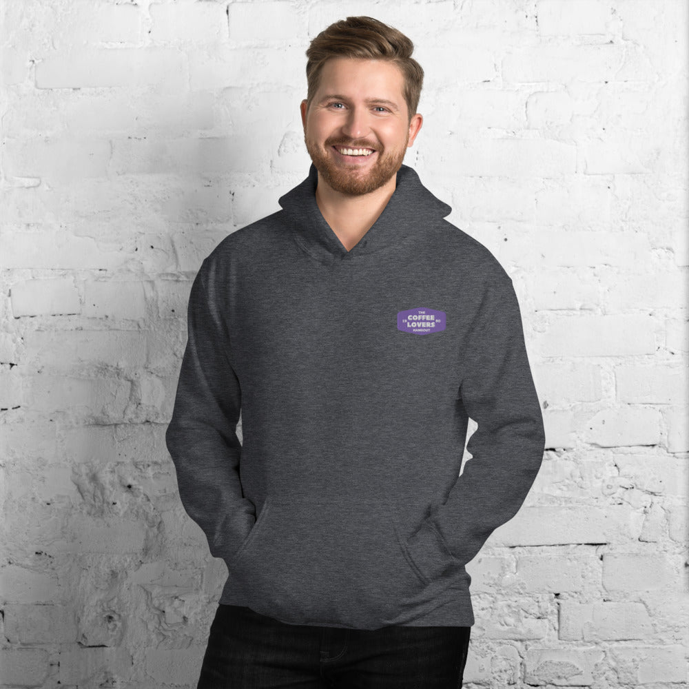 Coffee Lovers Hangout Embroidered Unisex Hoodie