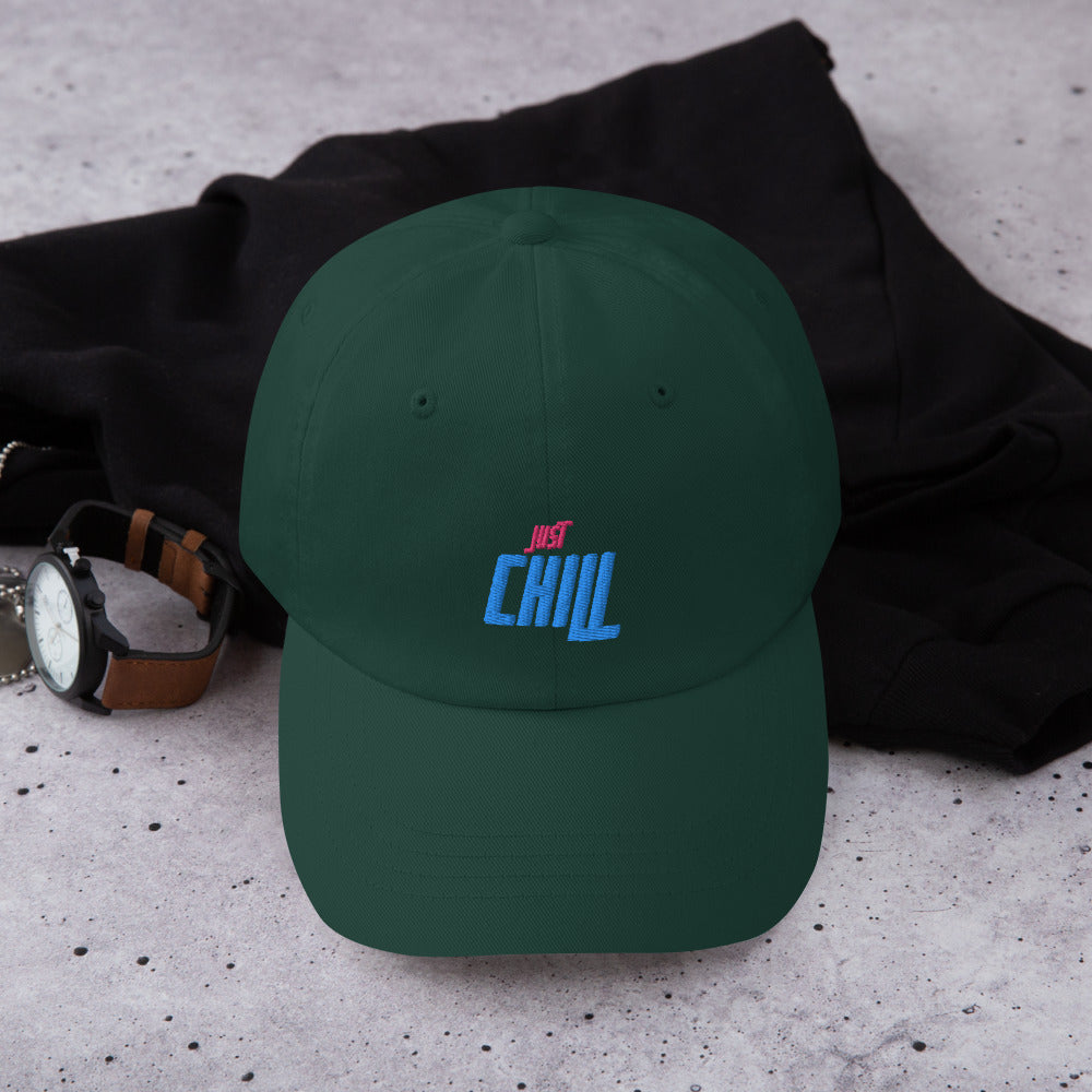 Just Chill Embroidered Cap Dad Hat