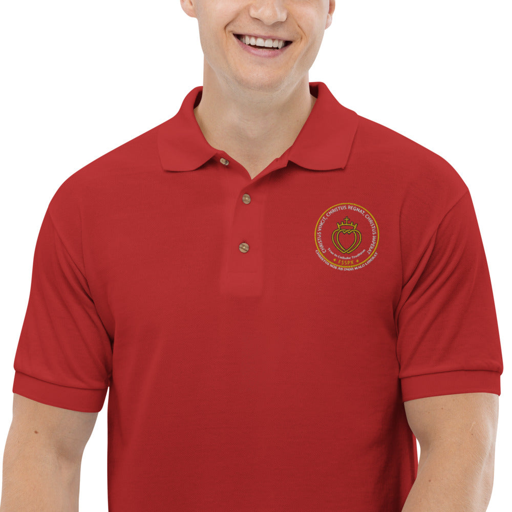 Catholic Tee Traditional Catholic Men Embroidered Polo Shirt