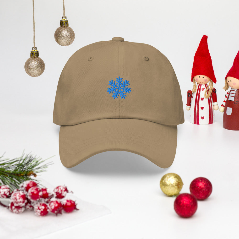 Snowflake embroidered cap Dad hat