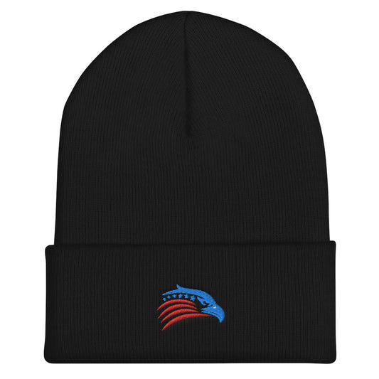Patriot Eagle Embroidered Cuffed Beanie