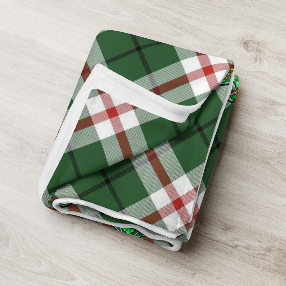 St. Patrick's Tartan Pattern Throw Blanket