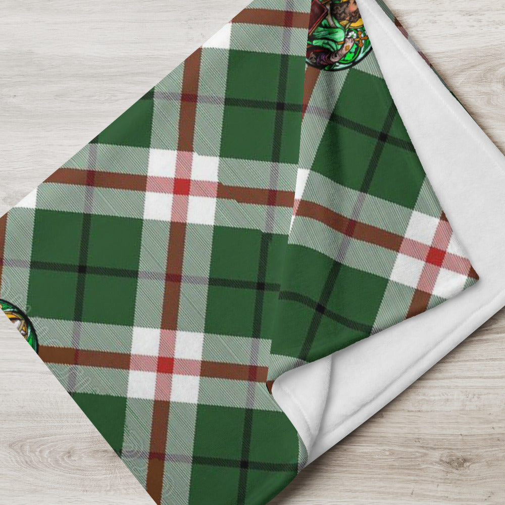 St. Patrick's Tartan Pattern Throw Blanket