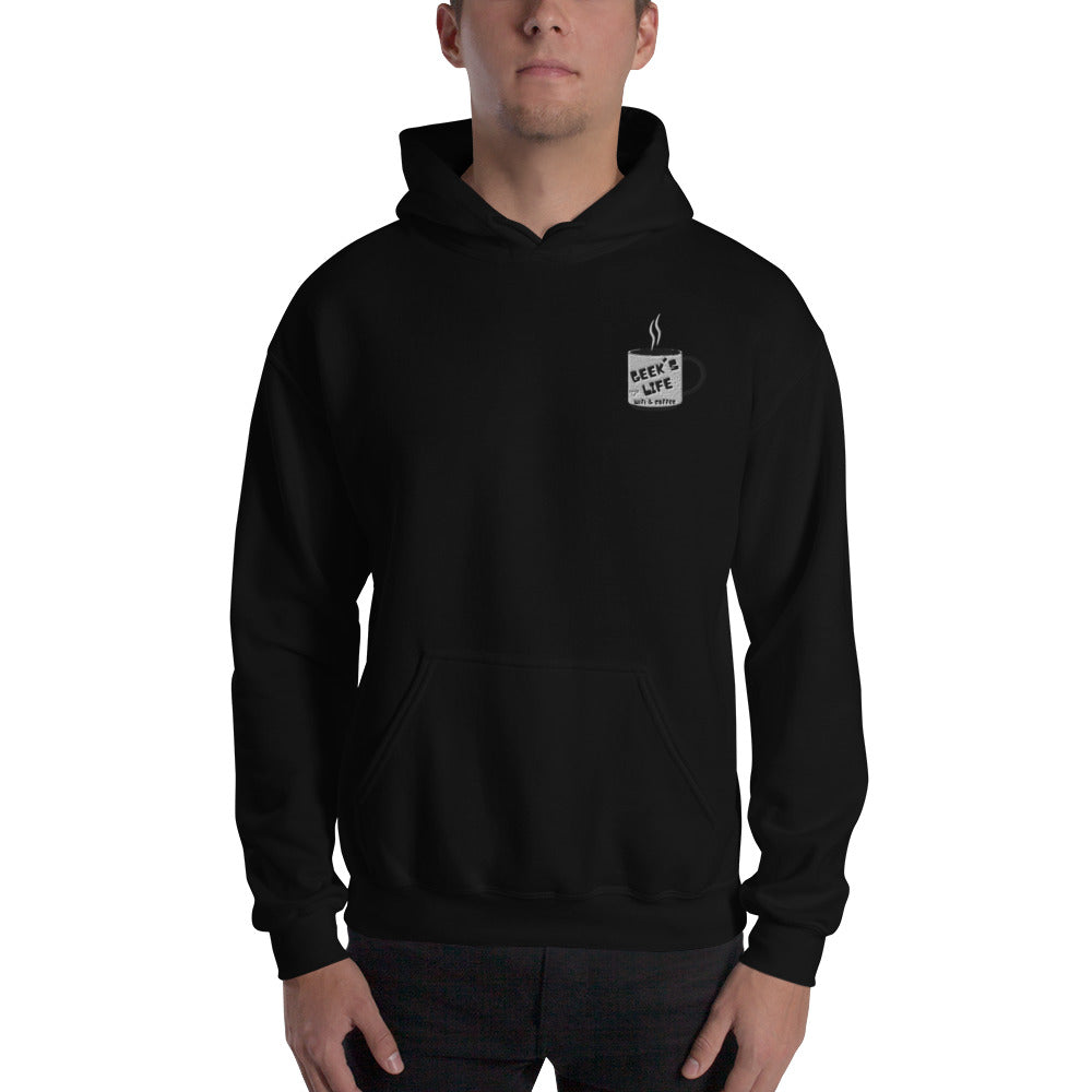 geeks coffee lovers embroidered hoodies