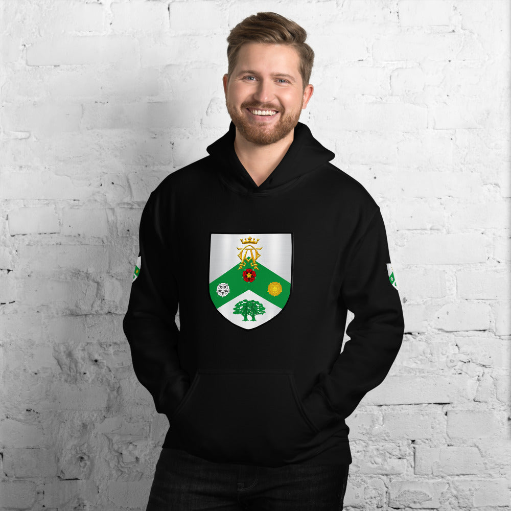 family crest hoodies, coat of arms hoodies, heraldry hoodies