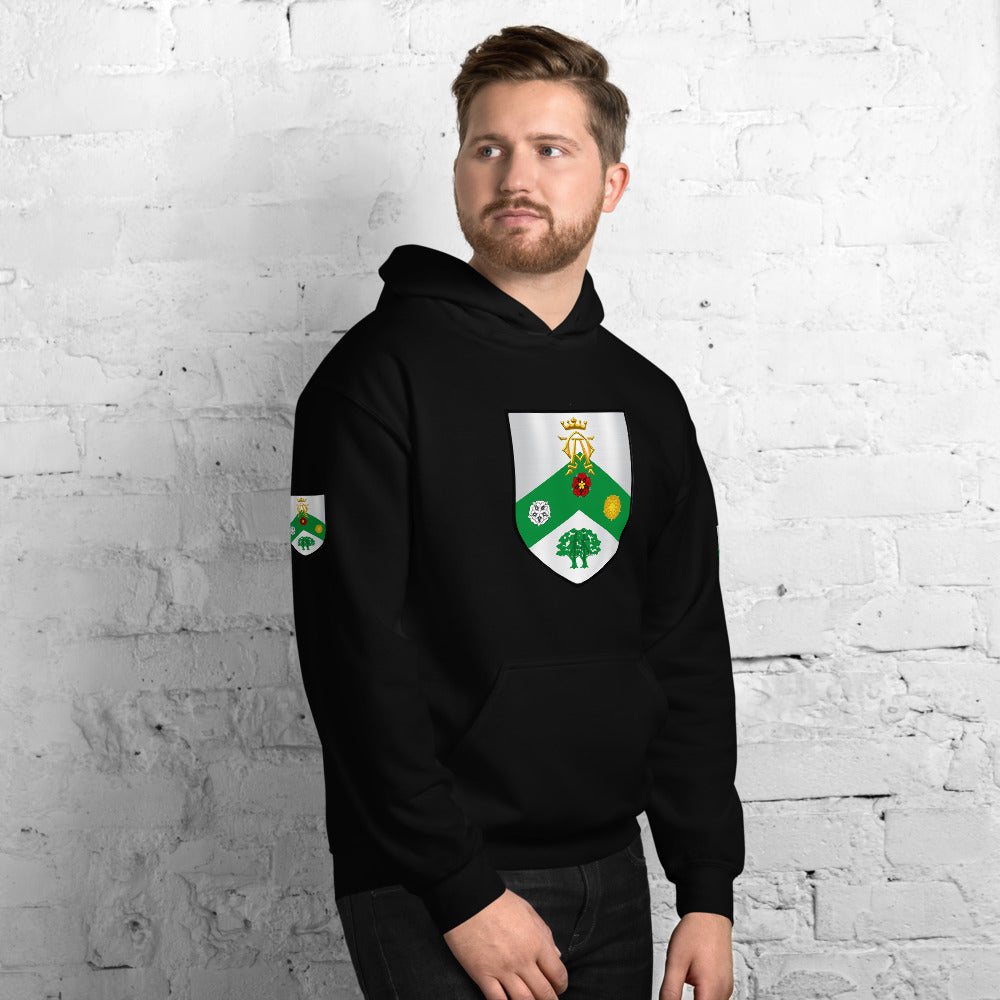 family crest hoodies, coat of arms hoodies, heraldry hoodies