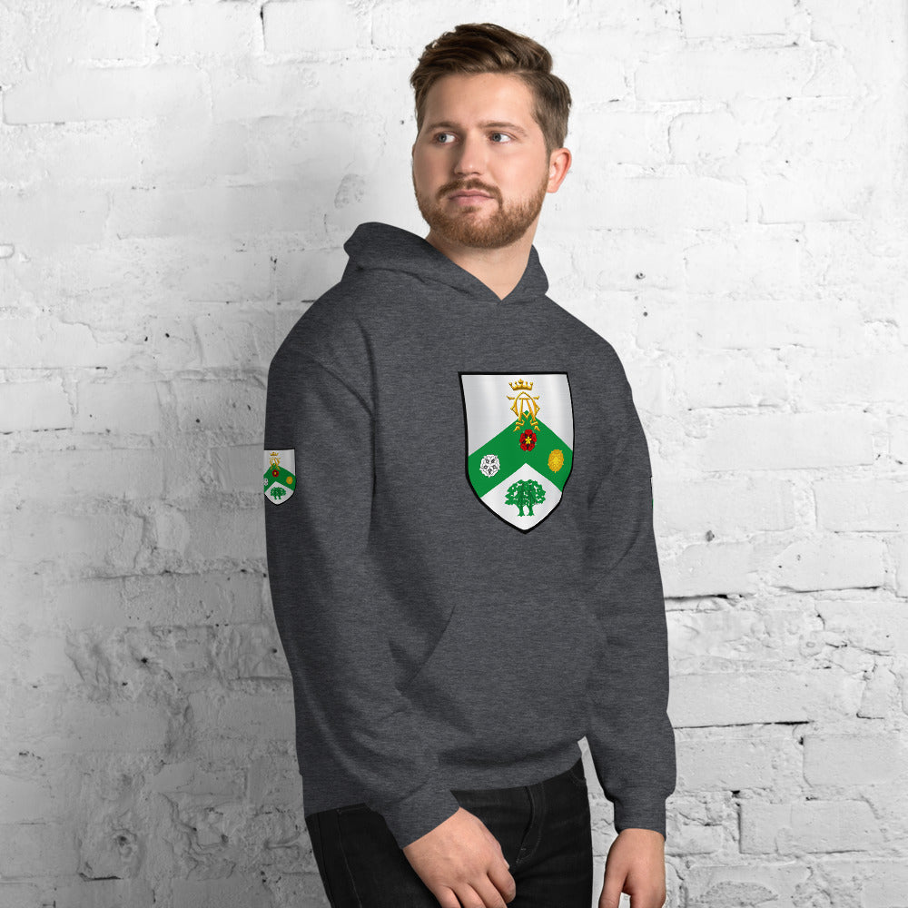 family crest hoodies, coat of arms hoodies, heraldry hoodies