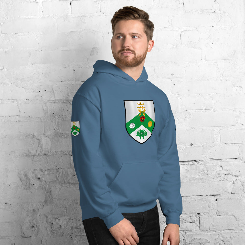 family crest hoodies, coat of arms hoodies, heraldry hoodies