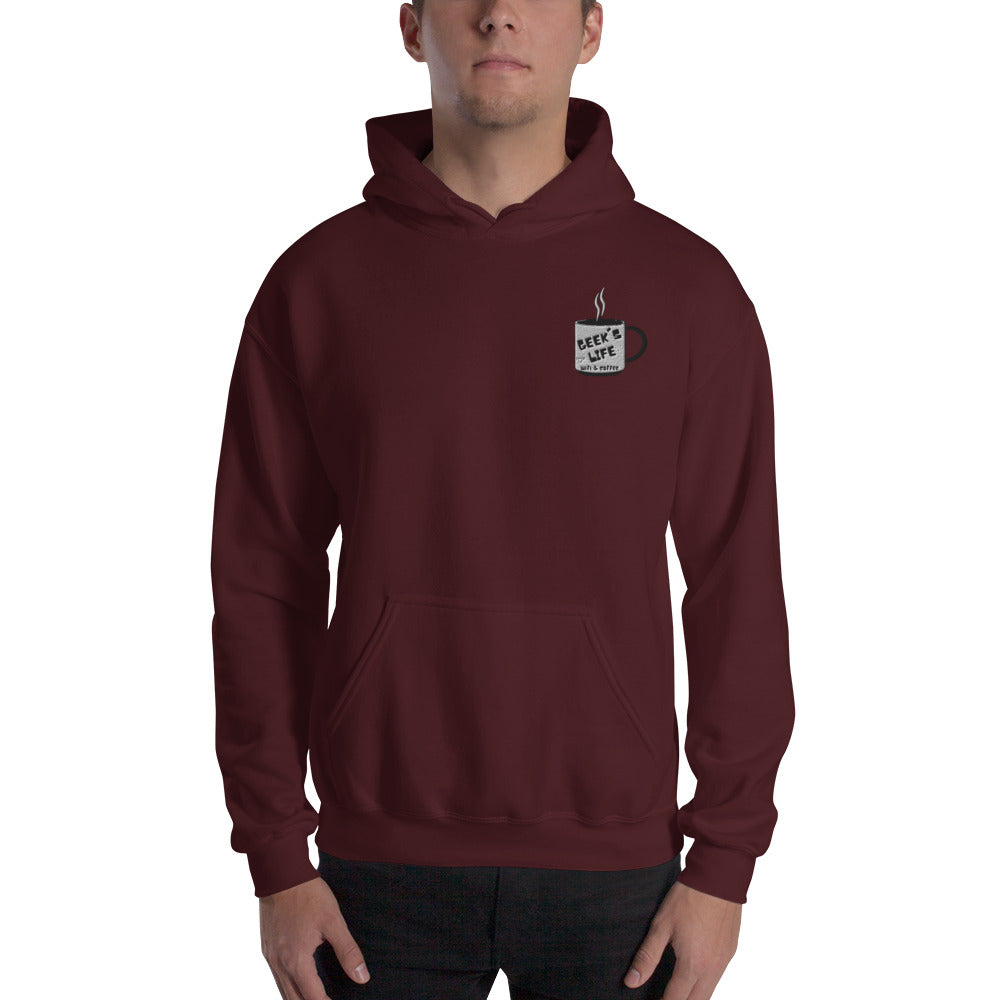 geeks coffee lovers embroidered hoodies