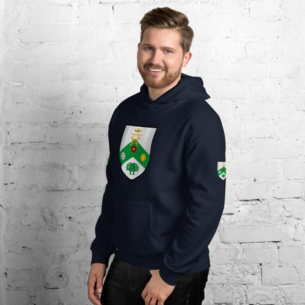 family crest hoodies, coat of arms hoodies, heraldry hoodies