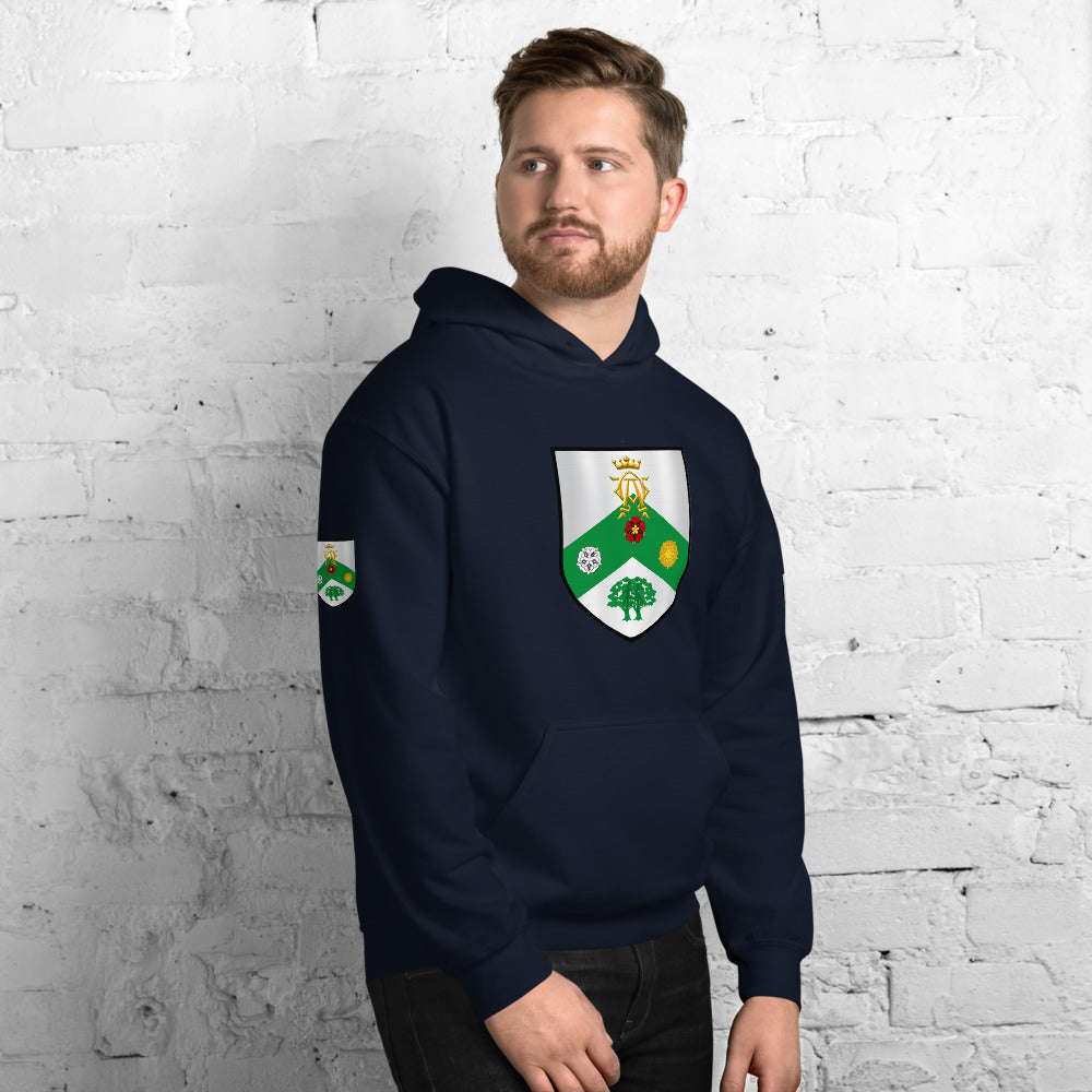 family crest hoodies, coat of arms hoodies, heraldry hoodies