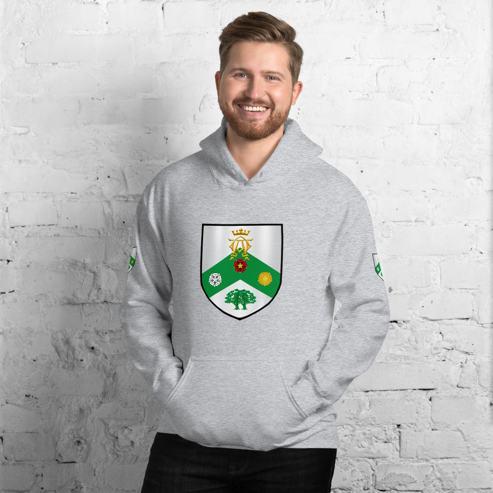 family crest hoodies, coat of arms hoodies, heraldry hoodies