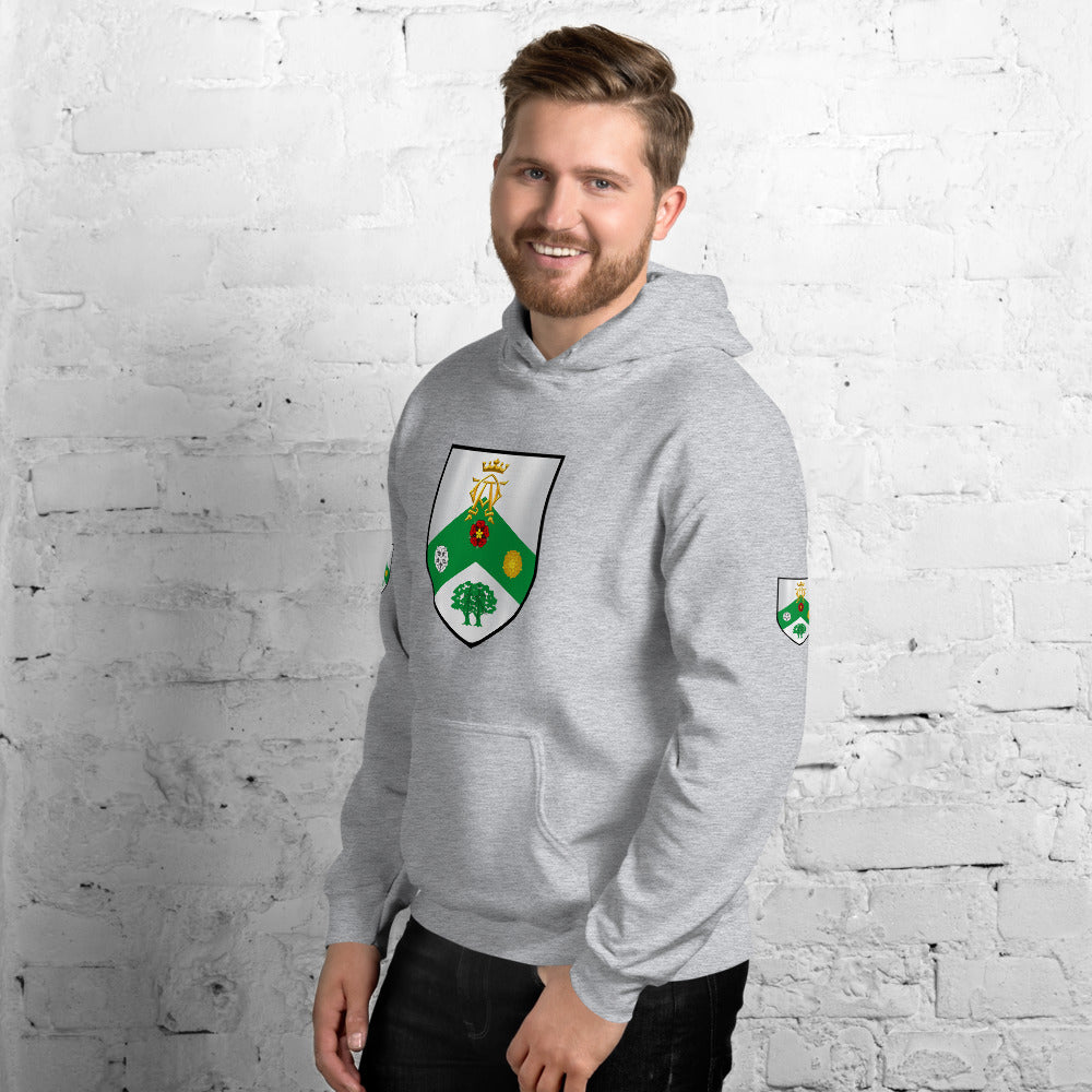 family crest hoodies, coat of arms hoodies, heraldry hoodies