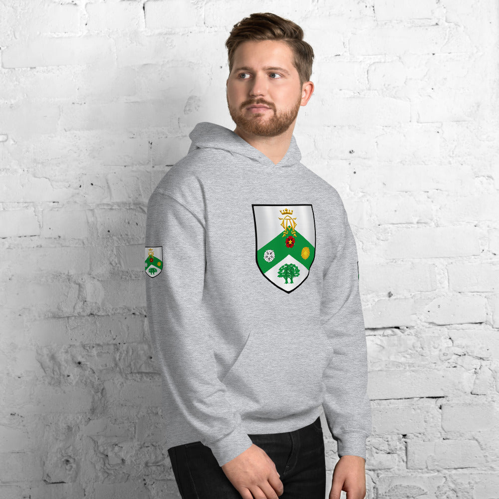 family crest hoodies, coat of arms hoodies, heraldry hoodies