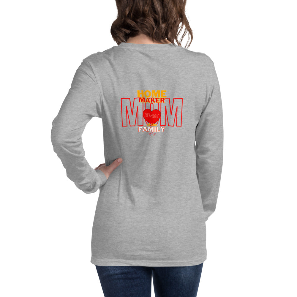 Mom Homemaker Long Sleeve Tee, mom heart of the family long sleeves