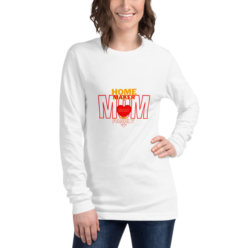 Mom Homemaker Long Sleeve Tee, mom heart of the family long sleeves